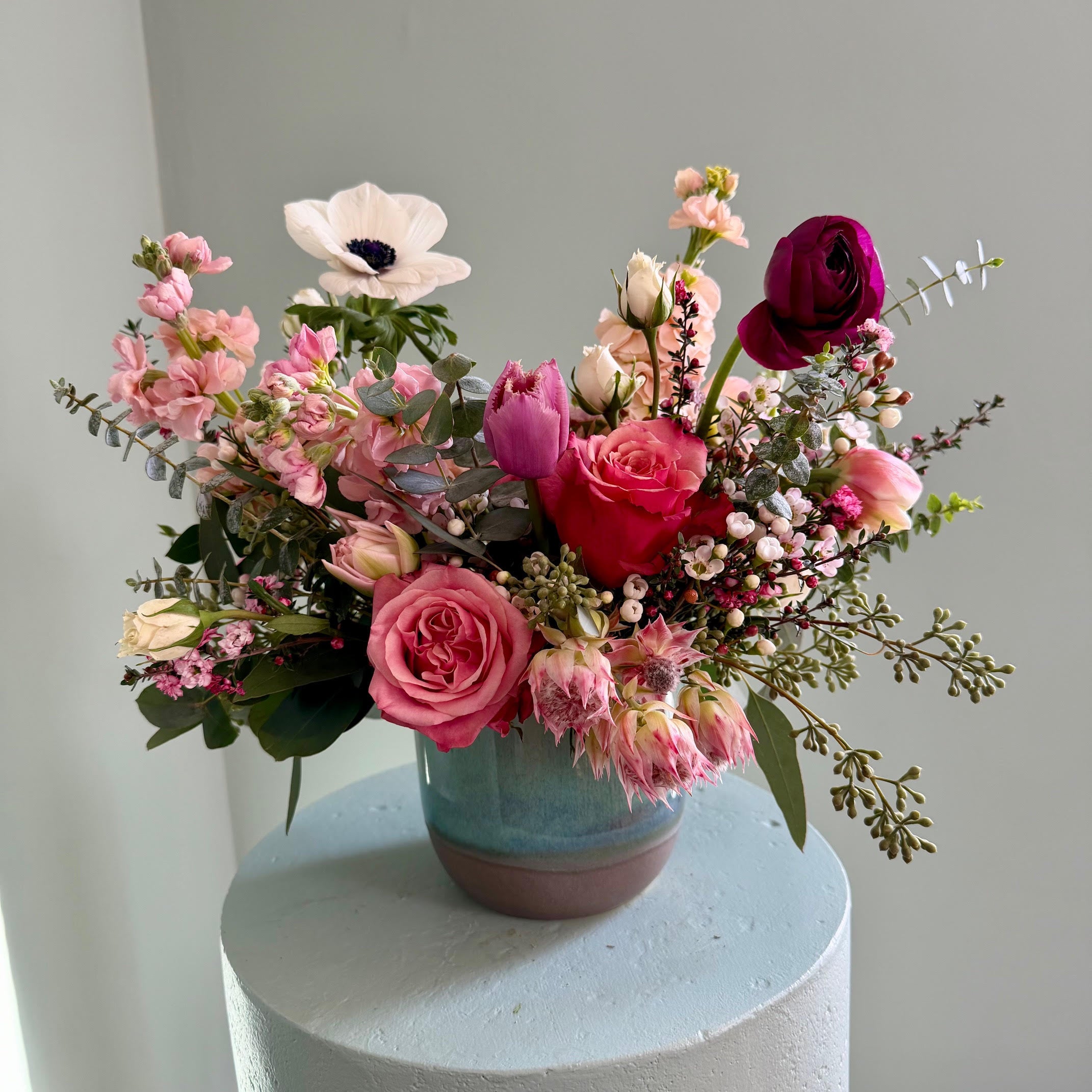 We Adore Flowers Little Blue Arrangement